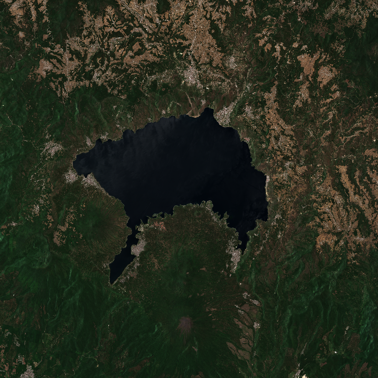 Referência visual para Floração no Lago Atitlán